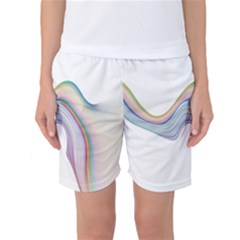 Abstract Ribbon Background Women s Basketball Shorts by Simbadda