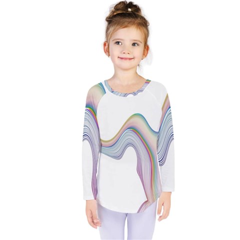 Abstract Ribbon Background Kids  Long Sleeve Tee by Simbadda