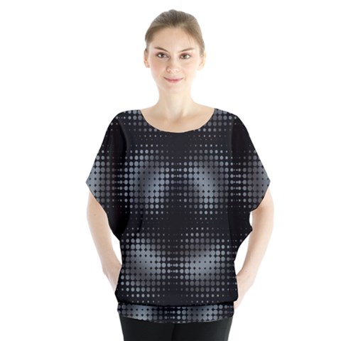 Circular Abstract Blend Wallpaper Design Blouse by Simbadda