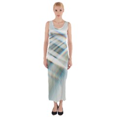 Business Background Abstract Fitted Maxi Dress by Simbadda