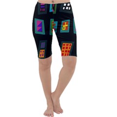 Abstract A Colorful Modern Illustration Cropped Leggings  by Simbadda