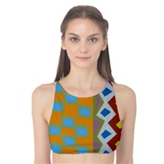 Abstract A Colorful Modern Illustration Tank Bikini Top by Simbadda