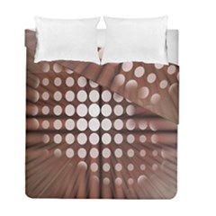 Technical Background With Circles And A Burst Of Color Duvet Cover Double Side (full/ Double Size) by Simbadda