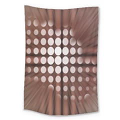 Technical Background With Circles And A Burst Of Color Large Tapestry by Simbadda