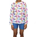 Wallpaper With The Words Thank You In Colorful Letters Kids  Long Sleeve Swimwear View1