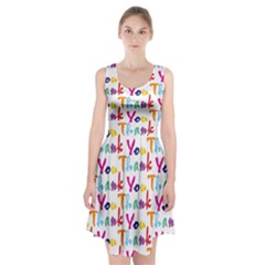 Wallpaper With The Words Thank You In Colorful Letters Racerback Midi Dress by Simbadda