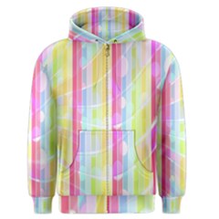 Colorful Abstract Stripes Circles And Waves Wallpaper Background Men s Zipper Hoodie by Simbadda