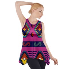 Abstract A Colorful Modern Illustration Side Drop Tank Tunic by Simbadda