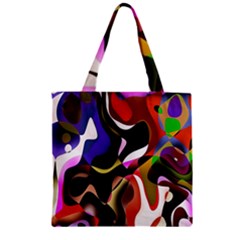 Colourful Abstract Background Design Zipper Grocery Tote Bag