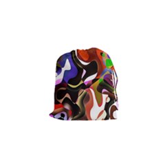 Colourful Abstract Background Design Drawstring Pouches (xs)  by Simbadda