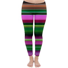 Multi Colored Stripes Background Wallpaper Classic Winter Leggings by Simbadda