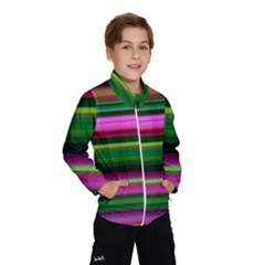 Multi Colored Stripes Background Wallpaper Wind Breaker (kids) by Simbadda