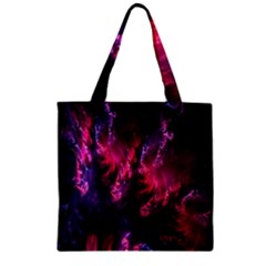 Abstract Fractal Background Wallpaper Zipper Grocery Tote Bag