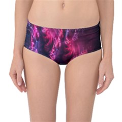 Abstract Fractal Background Wallpaper Mid-waist Bikini Bottoms by Simbadda