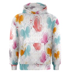 Butterfly Pattern Vector Art Wallpaper Men s Pullover Hoodie by Simbadda