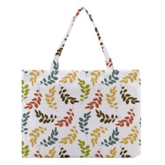 Colorful Leaves Seamless Wallpaper Pattern Background Medium Tote Bag by Simbadda