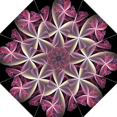 Pink And Cream Fractal Image Of Flower With Kisses Straight Umbrellas by Simbadda