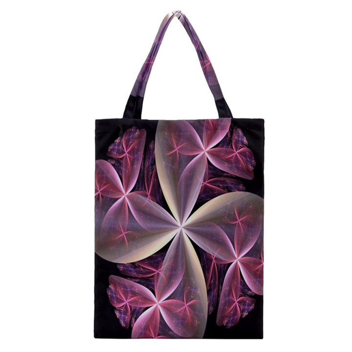 Pink And Cream Fractal Image Of Flower With Kisses Classic Tote Bag