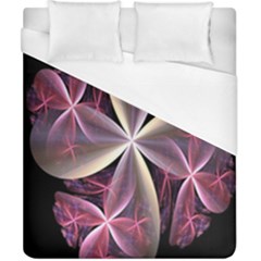 Pink And Cream Fractal Image Of Flower With Kisses Duvet Cover (california King Size) by Simbadda