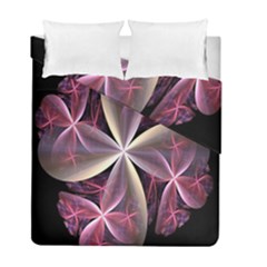 Pink And Cream Fractal Image Of Flower With Kisses Duvet Cover Double Side (full/ Double Size) by Simbadda