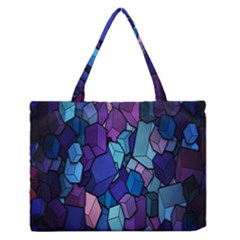 Cubes Vector Art Background Medium Zipper Tote Bag by Simbadda