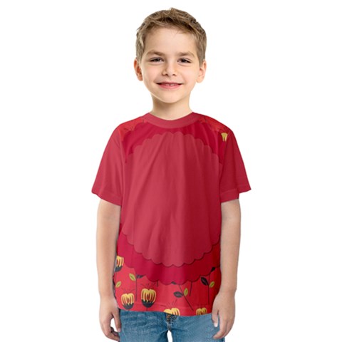 Floral Roses Pattern Background Seamless Kids  Sport Mesh Tee by Simbadda