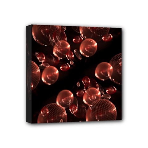 Fractal Chocolate Balls On Black Background Mini Canvas 4  x 4 