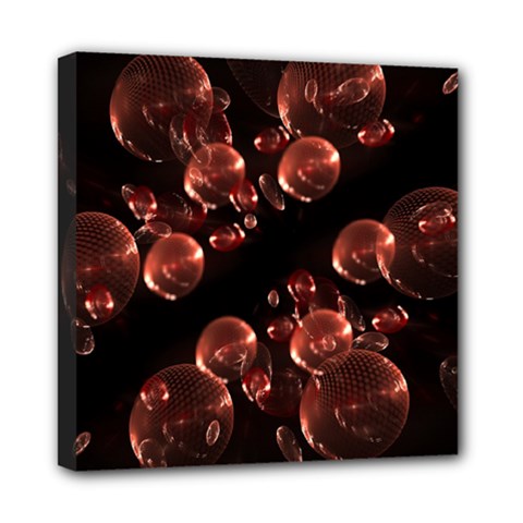 Fractal Chocolate Balls On Black Background Mini Canvas 8  x 8 