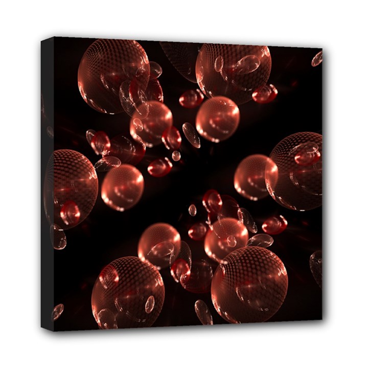 Fractal Chocolate Balls On Black Background Mini Canvas 8  x 8 