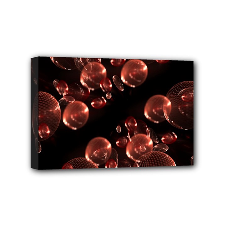 Fractal Chocolate Balls On Black Background Mini Canvas 6  x 4 