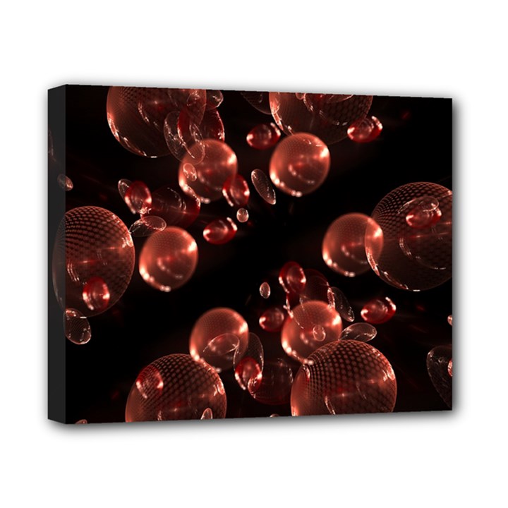 Fractal Chocolate Balls On Black Background Canvas 10  x 8 