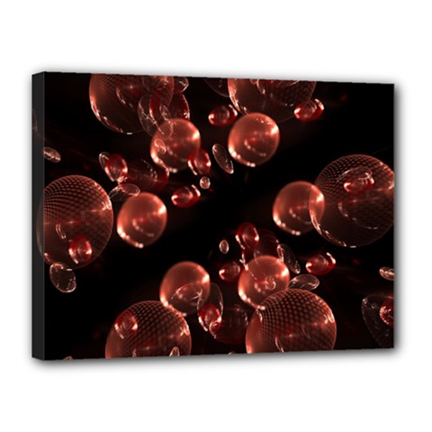 Fractal Chocolate Balls On Black Background Canvas 16  x 12 