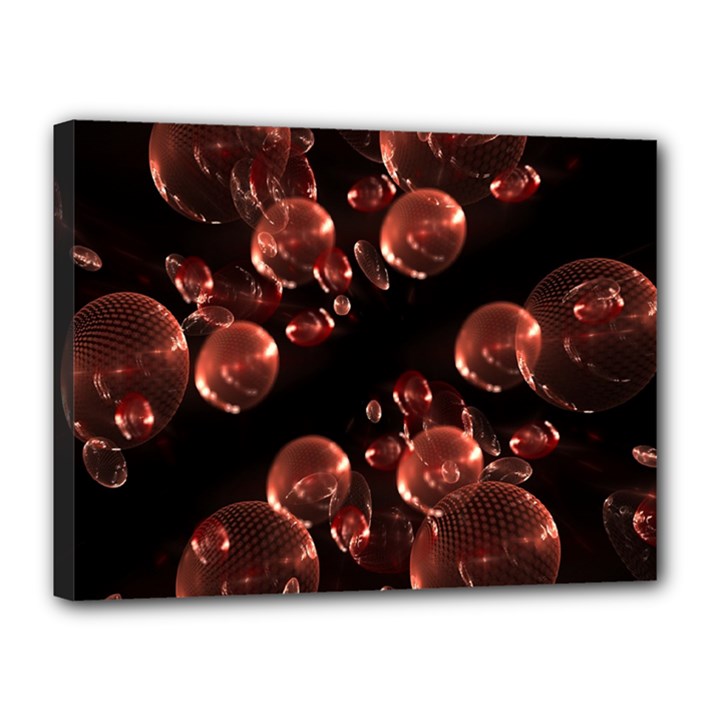 Fractal Chocolate Balls On Black Background Canvas 16  x 12 