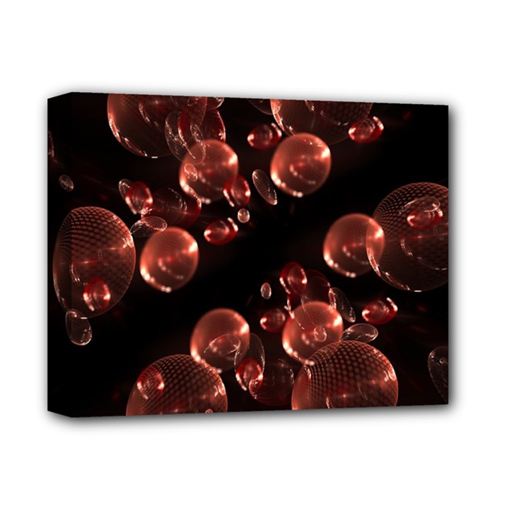 Fractal Chocolate Balls On Black Background Deluxe Canvas 14  x 11 