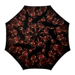 Fractal Chocolate Balls On Black Background Golf Umbrellas