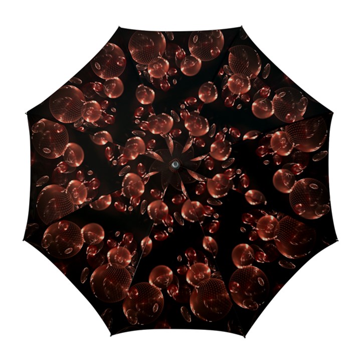 Fractal Chocolate Balls On Black Background Golf Umbrellas