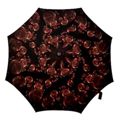 Fractal Chocolate Balls On Black Background Hook Handle Umbrellas (Medium)