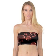 Fractal Chocolate Balls On Black Background Bandeau Top