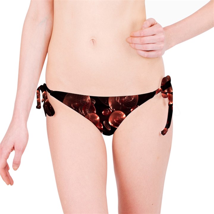 Fractal Chocolate Balls On Black Background Bikini Bottom