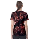 Fractal Chocolate Balls On Black Background Women s Sport Mesh Tee View2