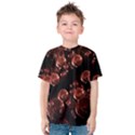 Fractal Chocolate Balls On Black Background Kids  Cotton Tee View1