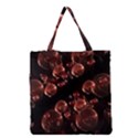 Fractal Chocolate Balls On Black Background Grocery Tote Bag View1