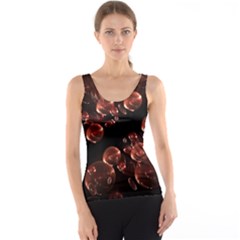 Fractal Chocolate Balls On Black Background Tank Top