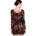 Fractal Chocolate Balls On Black Background Long Sleeve Bodycon Dress View2