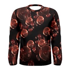 Fractal Chocolate Balls On Black Background Men s Long Sleeve Tee