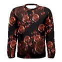 Fractal Chocolate Balls On Black Background Men s Long Sleeve Tee View1