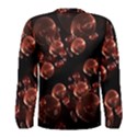 Fractal Chocolate Balls On Black Background Men s Long Sleeve Tee View2