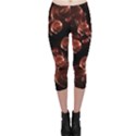 Fractal Chocolate Balls On Black Background Capri Leggings  View1