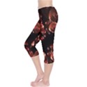 Fractal Chocolate Balls On Black Background Capri Leggings  View3