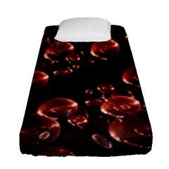 Fractal Chocolate Balls On Black Background Fitted Sheet (Single Size)